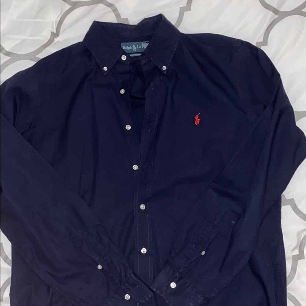 Ralph Lauren custom fit dress shirt / Navy Blue